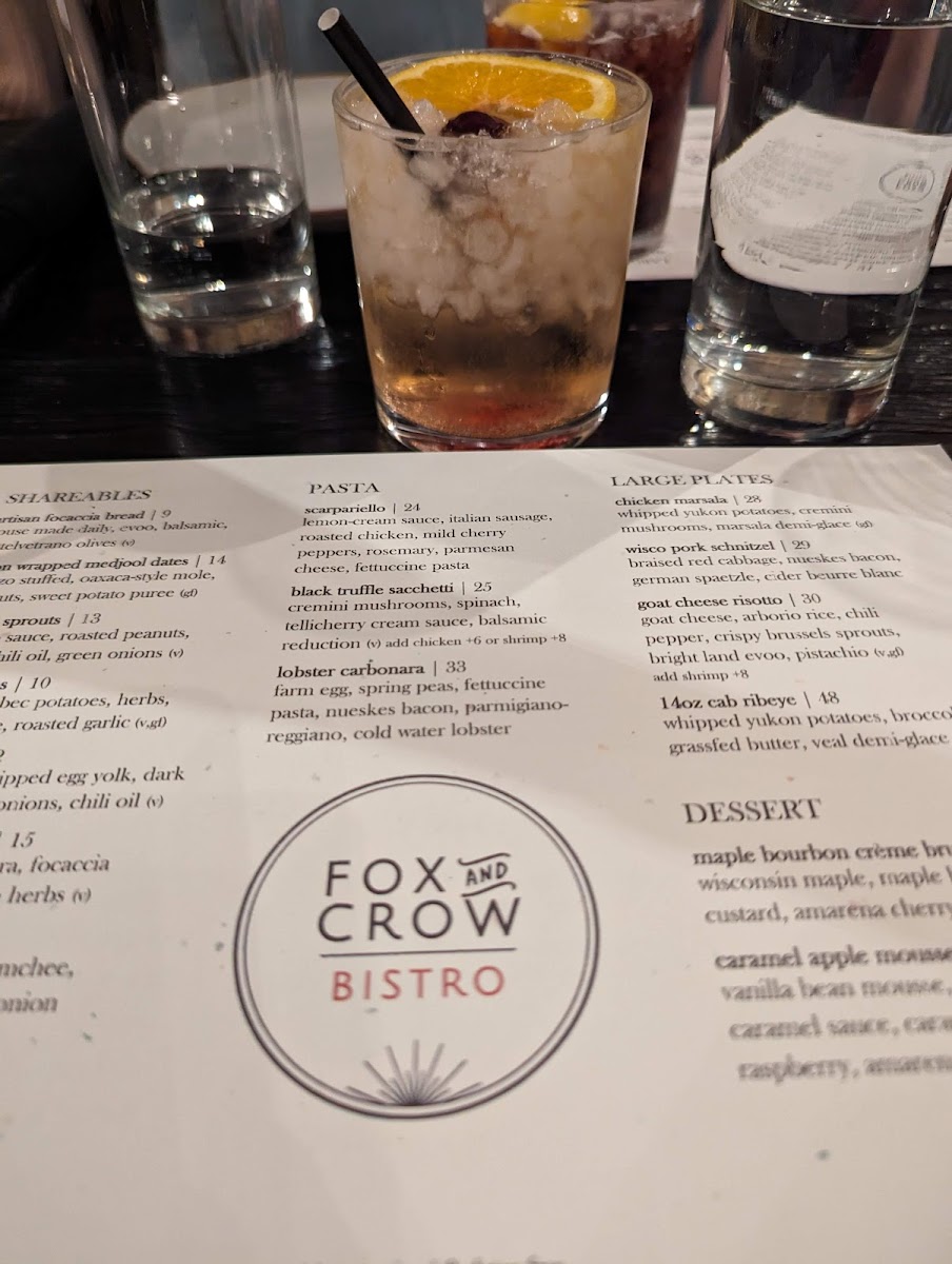 Menu Fox And Crow Bistro-7